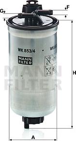 Mann-Filter WK 853/4 z - Fuel filter autospares.lv