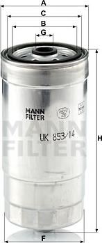 Mann-Filter WK 853/14 - Fuel filter autospares.lv