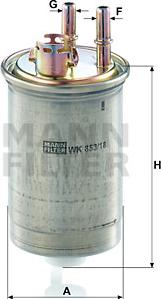 Mann-Filter WK 853/18 - Fuel filter autospares.lv