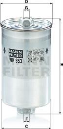 Mann-Filter WK 853 - Fuel filter autospares.lv