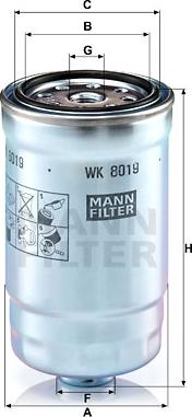Mann-Filter WK 8019 - Fuel filter autospares.lv