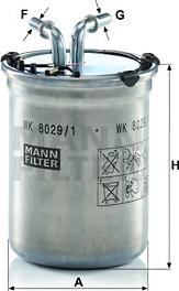 Mann-Filter WK 8029/1 - Fuel filter autospares.lv