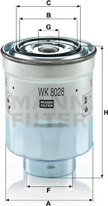 Mann-Filter WK 8028 z - Fuel filter autospares.lv