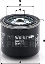 Mann-Filter WK 811/86 - Fuel filter autospares.lv