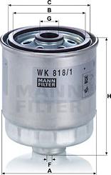 Mann-Filter WK 818/1 - Fuel filter autospares.lv