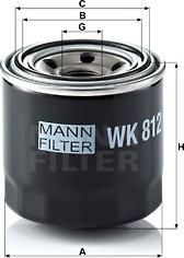 Mann-Filter WK 812 - Fuel filter autospares.lv