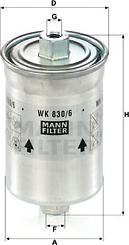 Mann-Filter WK 830/6 x - Fuel filter autospares.lv