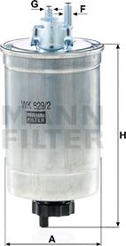 Mann-Filter WK 829/2 - Fuel filter autospares.lv