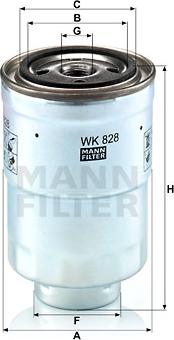 Mann-Filter WK 828 x - Fuel filter autospares.lv