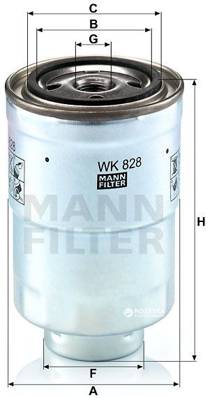 Mann-Filter WK 828 - Fuel filter autospares.lv