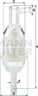 Mann-Filter WK 31/5 - Fuel filter autospares.lv