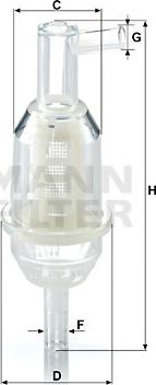 Mann-Filter WK 31/11 (10) - Fuel filter autospares.lv