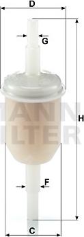 Mann-Filter WK 31/2 (100) - Fuel filter autospares.lv