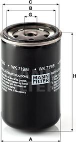 Mann-Filter WK 719/6 - Fuel filter autospares.lv