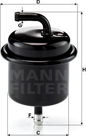 Mann-Filter WK 710 - Fuel filter autospares.lv