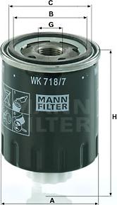 Mann-Filter WK 718/7 - Fuel filter autospares.lv