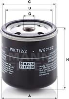 Mann-Filter WK 712/2 - Fuel filter autospares.lv