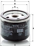 Mann-Filter WK 78 - Fuel filter autospares.lv