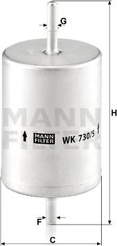 Mann-Filter WK 730/5 - Fuel filter autospares.lv