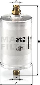 Mann-Filter WK 726/3 - Fuel filter autospares.lv