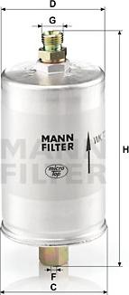 Mann-Filter WK 726 - Fuel filter autospares.lv