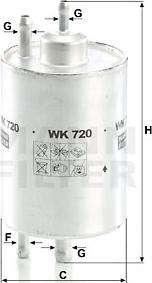 Mann-Filter WK 720 - Fuel filter autospares.lv