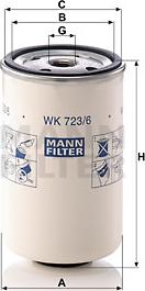 Mann-Filter WK 723/6 - Fuel filter autospares.lv