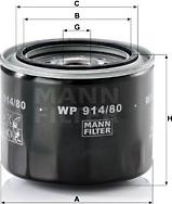 Mann-Filter WP 914/80 - Oil Filter autospares.lv