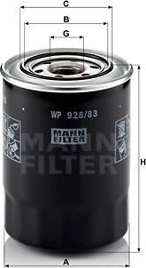 Mann-Filter WP 928/83 - Oil Filter autospares.lv