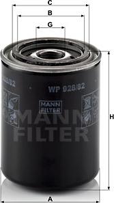 Mann-Filter WP 928/82 - Oil Filter autospares.lv