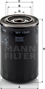 Mann-Filter WP 1045 - Oil Filter autospares.lv