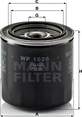 Mann-Filter WP 1026 - Oil Filter autospares.lv