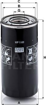 Mann-Filter WP 1169 - Oil Filter autospares.lv