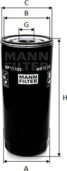 Mann-Filter WP 11 102 - Oil Filter autospares.lv