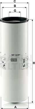 Mann-Filter WP 12 001 - Oil Filter autospares.lv