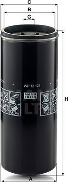 Mann-Filter WP 12 121 - Oil Filter autospares.lv