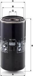 Mann-Filter WP 1270 - Oil Filter autospares.lv