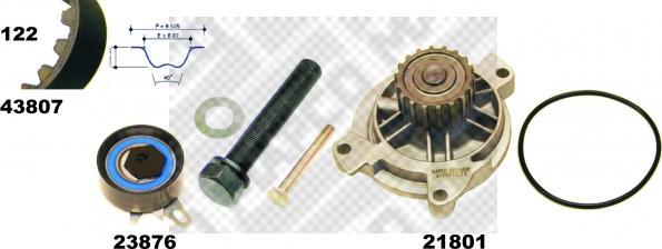 Mapco 41834 - Water Pump & Timing Belt Set autospares.lv