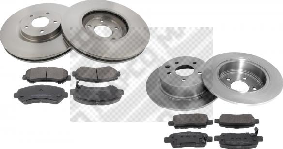 Mapco 47549/1 - Brake Set, disc brakes autospares.lv