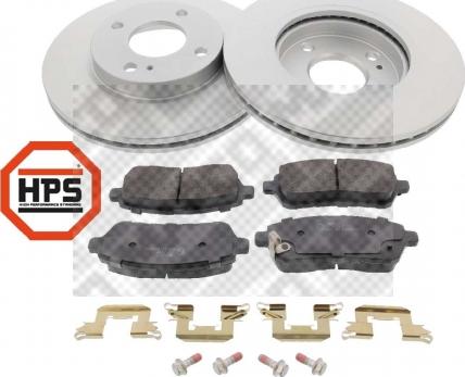 Mapco 47663HPS - Brake Set, disc brakes autospares.lv