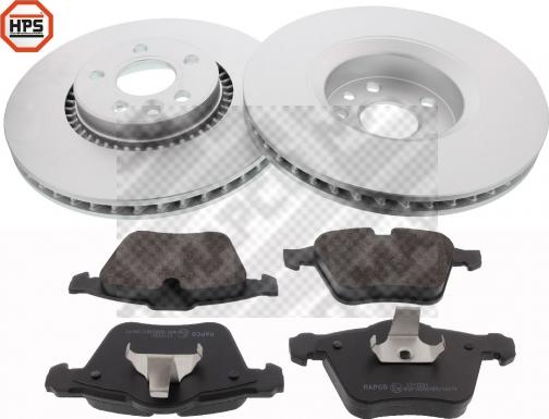 Mapco 47686HPS - Brake Set, disc brakes autospares.lv