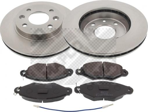 Mapco 47161 - Brake Set, disc brakes autospares.lv