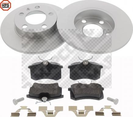 Mapco 47858HPS - Brake Set, disc brakes autospares.lv