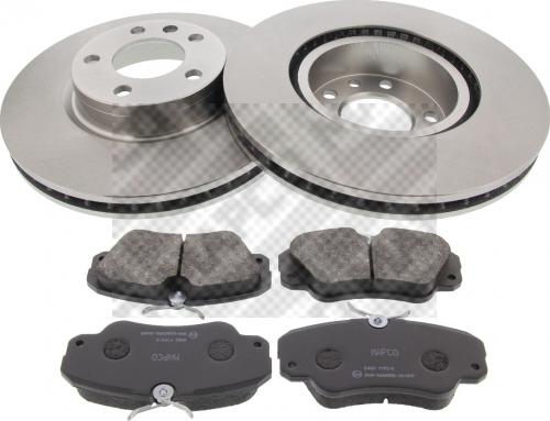 Mapco 47760 - Brake Set, disc brakes autospares.lv