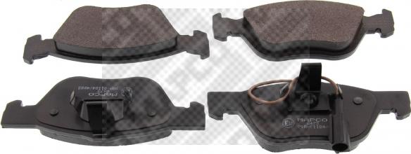 Mapco 6473 - Brake Pad Set, disc brake autospares.lv