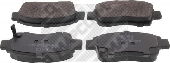 Mapco 6525 - Brake Pad Set, disc brake autospares.lv