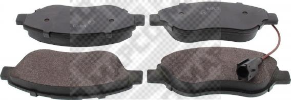 Mapco 6572 - Brake Pad Set, disc brake autospares.lv