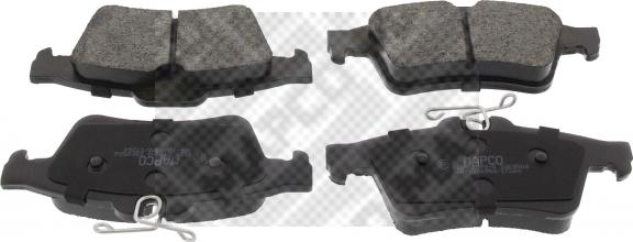 Mapco 6698 - Brake Pad Set, disc brake autospares.lv