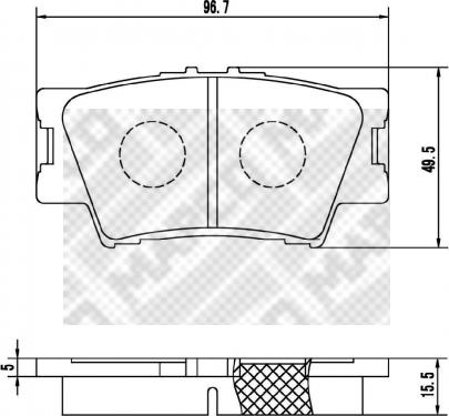 Mapco 6890 - Brake Pad Set, disc brake autospares.lv