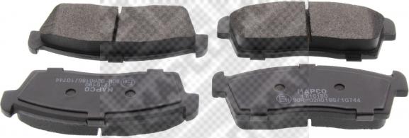 Mapco 6893 - Brake Pad Set, disc brake autospares.lv